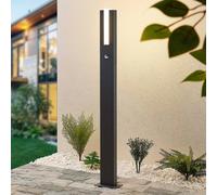 Lucande, bolardo luminoso LED Virgalia, detector de movimiento, 100 cm, IP54
