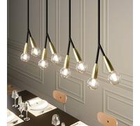 Lucande Carlea colgante 8 luces negro-latón