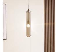 Lucande Freylin lámpara colgante, 1 luz, ámbar, cristal, 6 cm