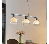 Lucande Kaiya lámpara colgante, 3 luces, Ø 14 cm, alargada