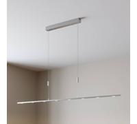 Lucande Lámpara colgante LED Arnik, 180 cm, color níquel, atenuable