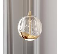 Lucande LED Lámpara colgante Hayley (Moderno) en Transparente hecho de Vidrio e.o. para Salón & Comedor (1 llama, lámpara vidrio, mesa comedor