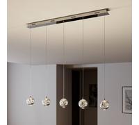 Lucande LED Lámpara colgante Hayley (Moderno) en Transparente hecho de Vidrio e.o. para Salón & Comedor (5 llamas, lámpara vidrio, mesa comedor