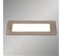 Lucande Lámpara de pared LED empotrable Holly, 17 cm, acero inoxidable