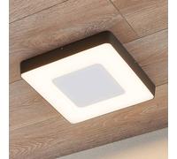 Lucande Lámpara LED de techo para exterior Sora, angular, con sensor, IP54
