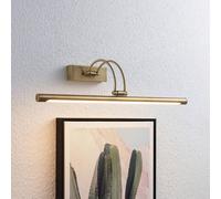 Lucande Lámpara LED para cuadros Dimitrij, curvada, latón, metal