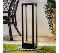 Lucande LED Lámpara para exterior Carlota (Moderno) en Negro hecho de Aluminio (1 llama, iluminación senderos, baliza farola