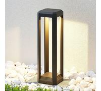 Lucande Lámpara sobremuro LED Fery, antracita, metal, 50 cm, IP65