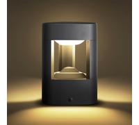 Lucande lámpara sobremuro LED Pirron, 20 cm, triangular, IP54