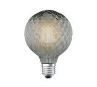 Lucande LED E27 bombilla G95 4W en Gris hecho de Vidrio (E27) bombillas lámpara fluorescente