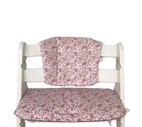 LUCCA kids Cojín para Trona evolutiva, Revestimiento plastificado para fácil Limpieza, Compatible con Hauck Alpha y Modelos parecidos, Rosa Flores