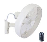 LUCCI AIR Breeze - Ventilador de pared (incluye mando a distancia, giratorio automático, diámetro de 46 cm), color blanco