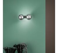 Luce Ambiente Design Aplique de pared HONEY, altura 34 cm, negro/gris ahumado, 2 luces