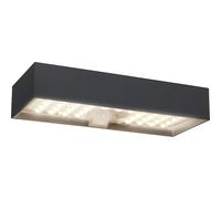 Luceco Aplique de pared solar, Lámpara solar decorativa gris pizarra con forma de ladrillo 6W 800Lm 3000K IP65 con Pir, jardín, terraza, patio