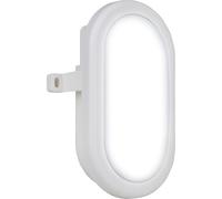 Luceco Eco Mini Luz LED Exterior de Mamparo, Iluminación Exterior Decorativa, Ovalada, Blanca, IP54, 5,5W, 450lm, 4000K, EBE5O40W