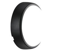 Luceco Eco Mini Luz LED Exterior de Mamparo, Iluminación Exterior Decorativa, Redonda, Negro/Blanco, IP54, 5,5W, 450lm, 4000K, EBE5R40