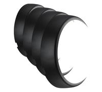 Luceco Eco Mini Luz LED Exterior de Mamparo, Iluminación Exterior Decorativa, Redonda, Negro/Blanco, IP54, 5,5W, 450lm, 4000K, EBE5R40 (Paquete de 4)
