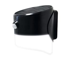 LUCECO LEXSL20B40-01 - Aplique pared solar guardian pir ip44 negro 2W 200lm 4000k