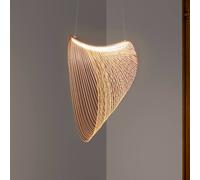 Luceplan Illan lámpara colgante LED madera Ø80cm