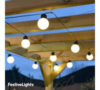 Luces Cadena Festoon LED Blanco Cálido Con Temporizador a Pilas 4,5m