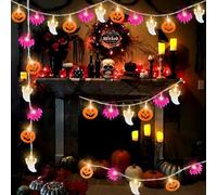 Luces de cadena de Halloween 3 metros 20 LEDs calabazas fantasmas murciélagos araña luces de cadena de Halloween luces de cadena fantasma de Halloween luces de cadena murciélago de Halloween luces de