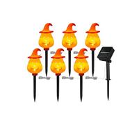 Luces de Halloween Linterna Solar en Varilla para Jardín | Soporte de exhibición ajustable para plantar decoraciones de jardín para césped, porche al aire libre