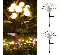 Luces de jardín de luciérnaga con energía Solar, guirnalda de luces para exteriores, luces de hadas operadas por energía Solar impermeables para jardín, Patio, decoración navideña