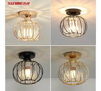 Luces de techo de cristal K9 modernas de estilo nórdico, lámpara de techo para interiores, pasillo, escaleras, dormitorio, Lustre, accesorios de comedor, decoración del hogar