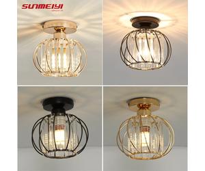 Luces de techo de cristal K9 modernas de estilo nórdico, lámpara de techo para interiores, pasillo, escaleras, dormitorio, Lustre, accesorios de comedor, decoración del hogar