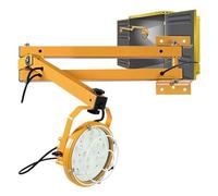 Luces LED de 50 W, brazo oscilante doble de 40 pulgadas, cabezal giratorio de 360°, amplio rango de irradiación, larga vida útil para muelles, almacenes, remolques, contenedores