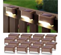 Luces LED solares para cubierta, lámparas impermeables para camino de jardín, decoración para Patio, escalera, valla, Patio