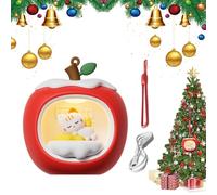 Luces nocturnas de Navidad, lámpara de escritorio de casa de frutas 3D con cordón, luz LED recargable, de Navidad para mesita de noche, guardería, pared, dormitorio, mesita de noche
