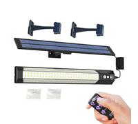 Luces solares al aire libre, USB recargable LED, lámpara de porche inteligente con control remoto, impermeable solar iluminación para barn garage, Garden Fence, and Yard Use,