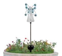 Luces solares Angel para cementerio, Ángel de jardín solar con 7 LED