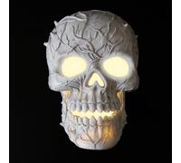 Luces solares de Halloween para exteriores, LED, impermeable, lámpara de calavera de resina