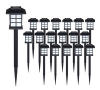 Luces solares LED Juego de 18 Negro