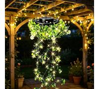 Luces solares para colgar en el jardín con energía solar, resistentes al agua, luces de jardín para primavera de verano, luces de cuerda de hadas, 8 - 12 horas, iluminación de coche para jardín, patio