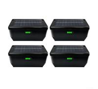 Luces solares para escalones al aire libre, paquete de 4 - Luces de escalera de jardín que cambian de color con 8 modos, IP44 impermeable, iluminación LED para valla, camino de entrada de patio
