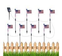 Luces solares para exteriores - 8-Mode Flag Lighting, 5,91 x 27,56 pulgadas LED Landscape Stakes with Sensor, Waterproof Yard Lamps, Garden Path Decor, Solar Walkway Lights for Enhancing Curb Appeal