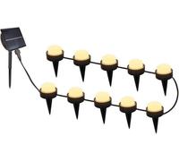 Luces solares tipo foco, paquete de 10 unidades, luz blanca cálida, marca LUMISKY SOLIRAY, para iluminación de caminos en el jardín, con una autonomía de 8 horas, se pueden instalar con un clavo de ti