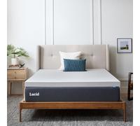 LUCID 3 pulgadas Cubrecolchón de espuma viscoelástica de carbón de bambú - Twin