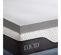 LUCID Sobrecolchon viscoelastico 160x190 cm | Con partículas de Carbón de Bambú | Grosor 7 cm |Topper para colchon
