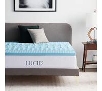 LUCID Sobrecolchón viscoelástico de 5 cm con partículas de gel y división por zonas, Topper 160x190 cm