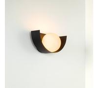 Lucide Aplique Benni, pantalla esférica de vidrio, negro