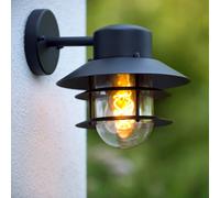 Lucide Aplique de exterior Zico, negro
