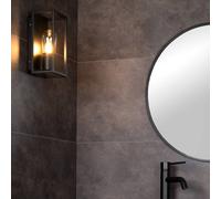 Lucide Aplique de pared Carlyn baño negro