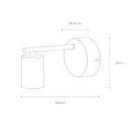 Lucide Aplique de pared Leanne, negro