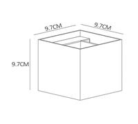 Lucide Aplique de pared LED Xio, angular, latón envejecido