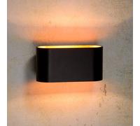 Lucide Aplique Xera, oval, negro