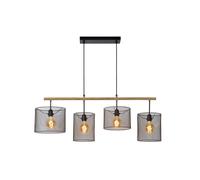 Lucide BASKETT - Lámpara colgante - 4xE27 - Negro Negro